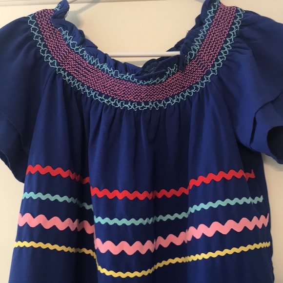 Entro Blue Ric Rac Mini Dress Size Medium - Picture 2 of 4